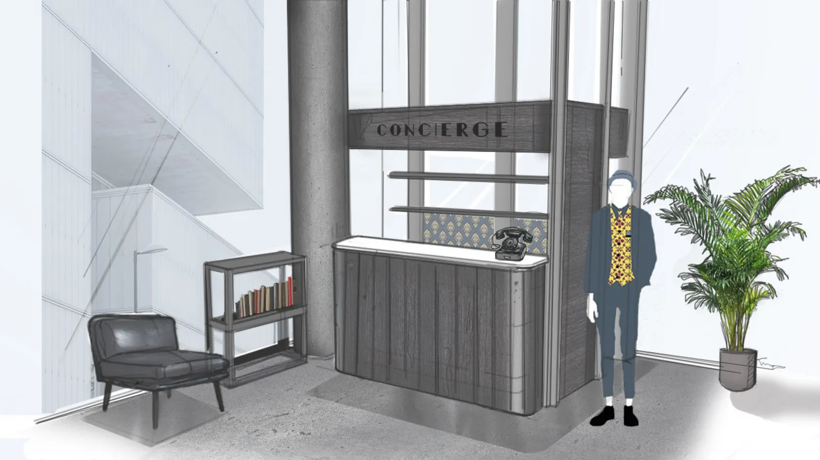 25 hours hotels: Concierge Hamburg
