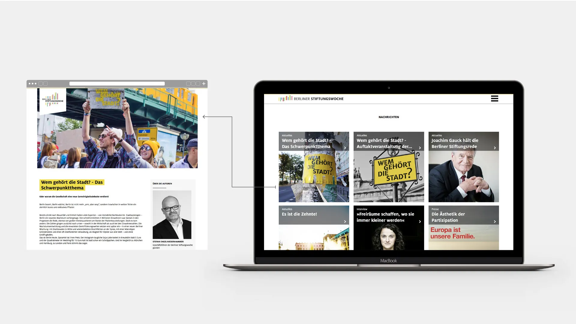 Berliner Stiftungswoche: Berliner Stiftungswoche – Konzeption und Umsetzung des Webdesigns