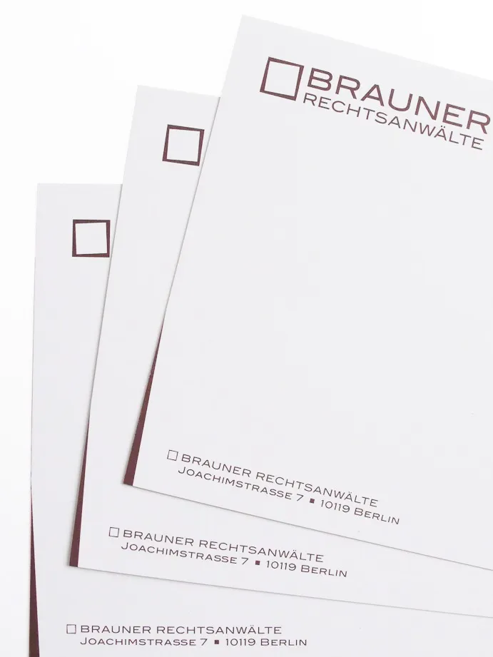 Brauner Rechtsanwälte: Briefbogen