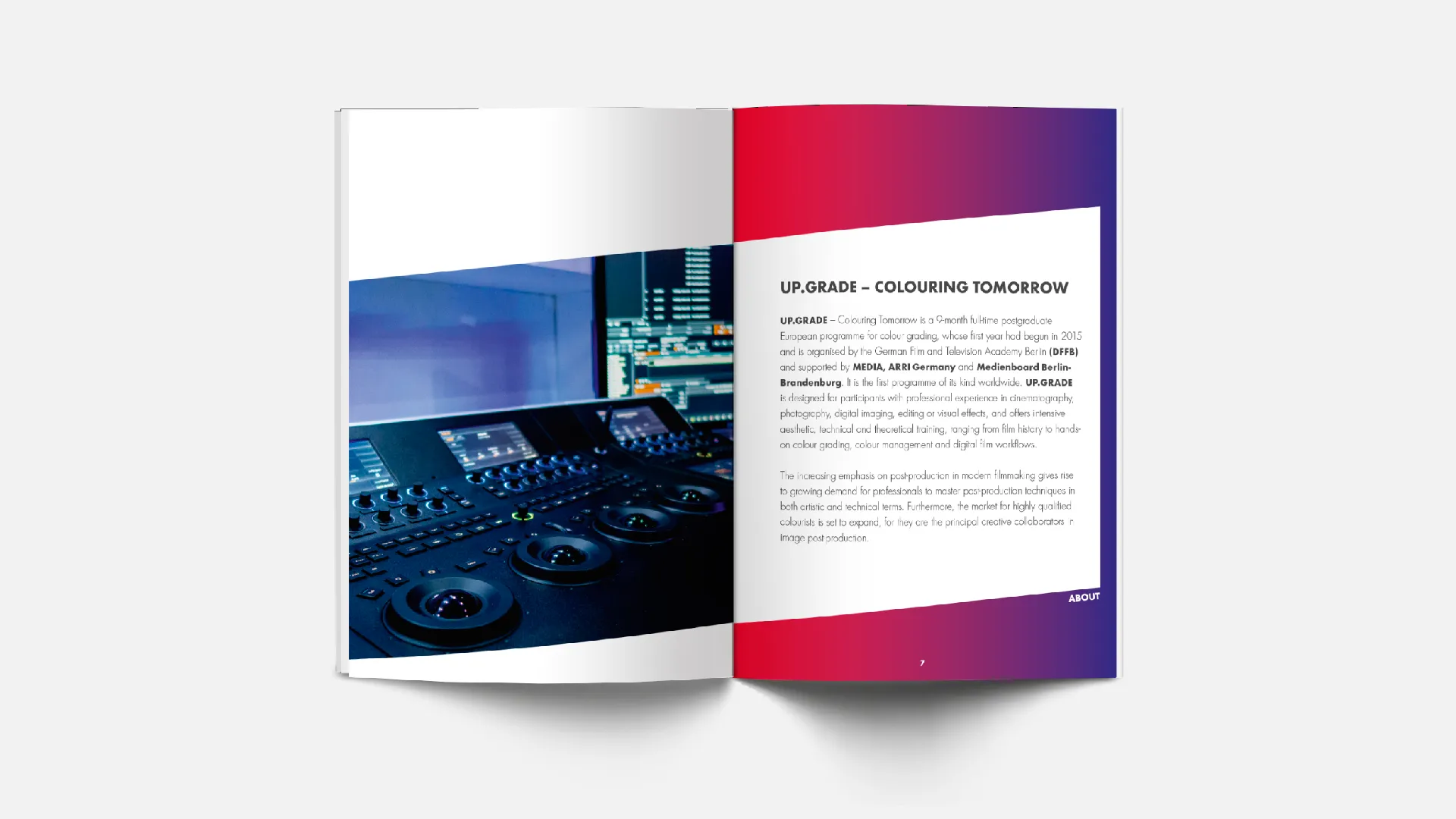 dffb – Deutsche Film- und Fernsehakademie Berlin: UP.GRADE Corporate Design & Website