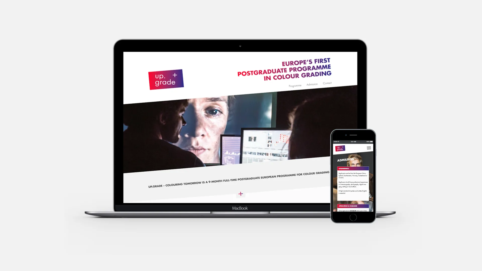 dffb – Deutsche Film- und Fernsehakademie Berlin: UP.GRADE Corporate Design & Website