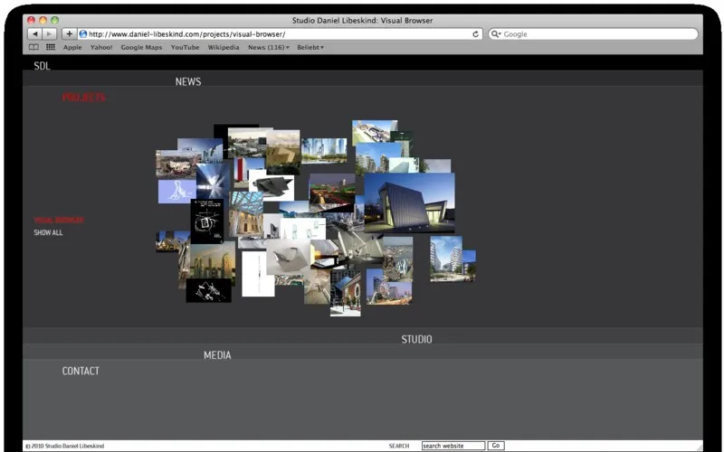 Studio Daniel Libeskind: Website, Ansicht 4