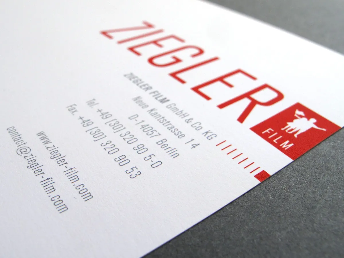 Ziegler Film: Briefbogen